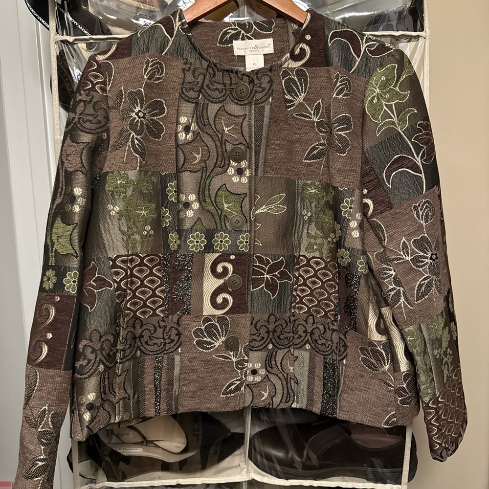 Preswick & Moore Multicolor Patchwork Blazer - image 4